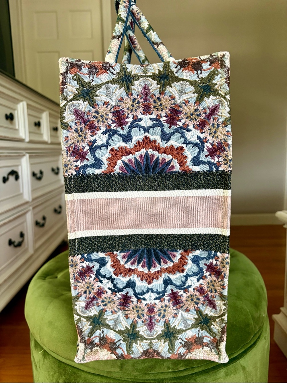 Dior Pink Multicolor Embroidered Book Tote - Picture 5 of 16